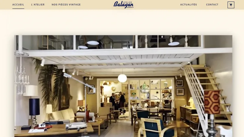 Page d'accueil de la boutique en ligne Atelier Balagan